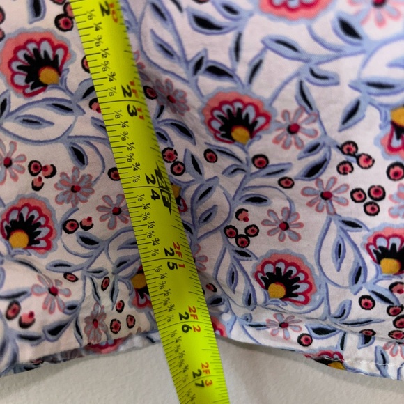 Talbots Cotton Lotus Flower Floral Button Down Blouse Size XL - Picture 8 of 10